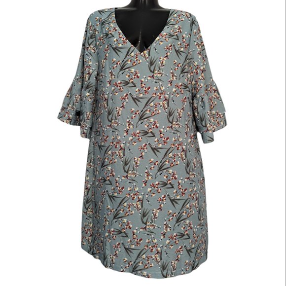 Belongsci Dress - Boho/Prairie Pattern - NEW NWT - Light Blue, Size Large - Picture 1 of 9